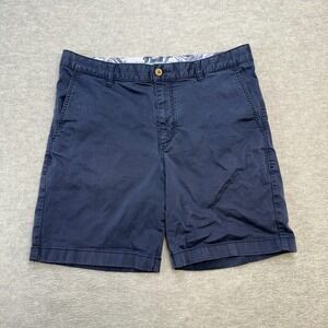 Tommy Bahama Shorts 33 Navy Blue‎ Boracay Chino 7" Tencel Stretch Beachy Casual